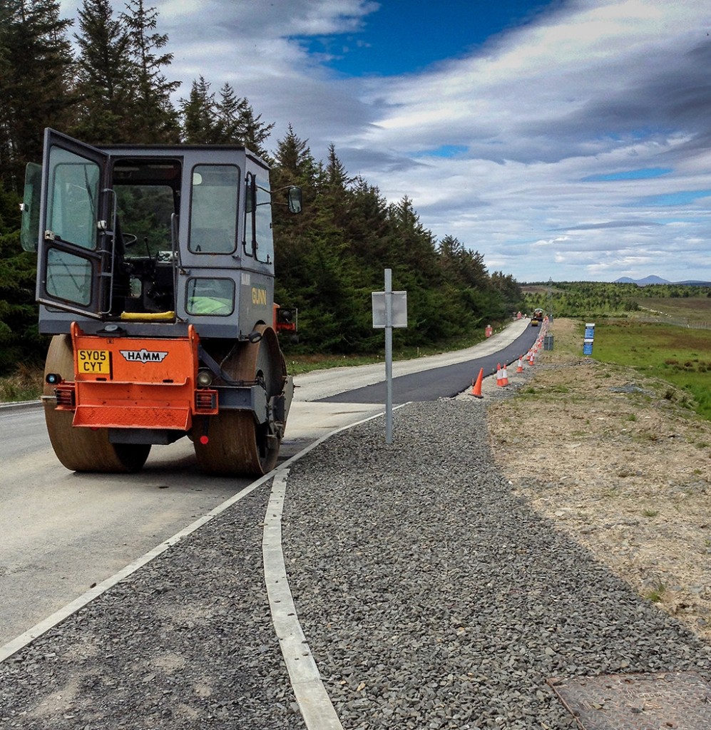 Surfacing works to main access road to site